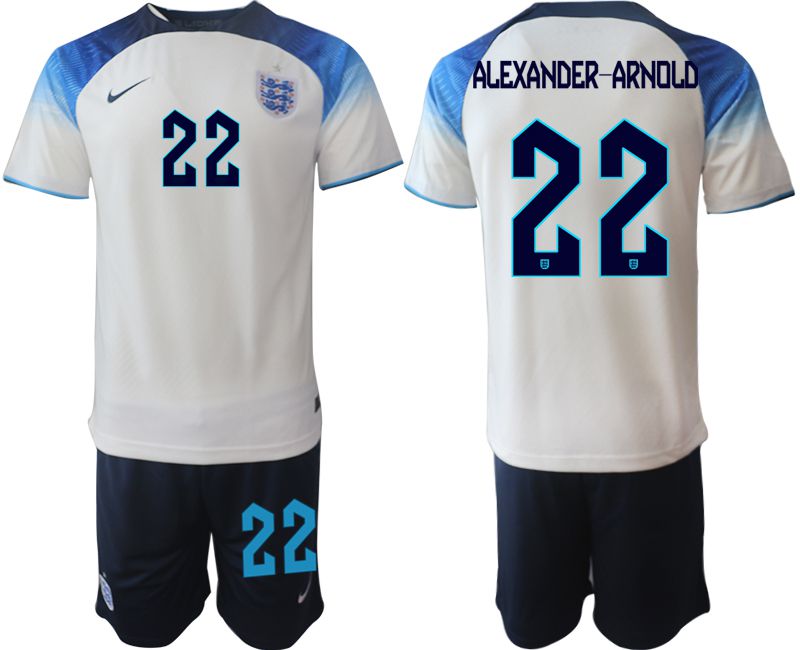 Men 2022 World Cup National Team England home white #22 Soccer Jerseys